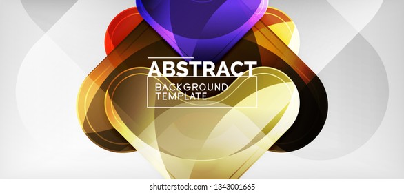 Light effects glossy arrows background, vector illustration