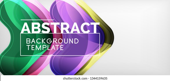 Light effects glossy arrows background, vector illustration