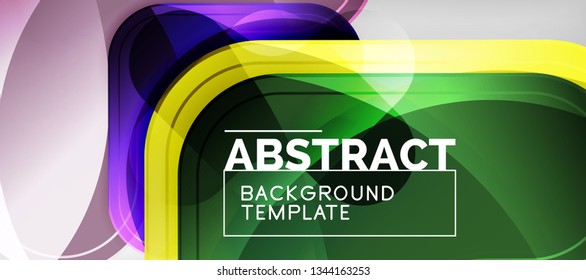 Light effects glossy arrows background, vector illustration