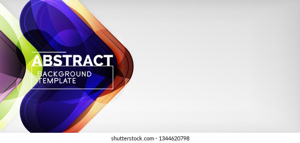 Light effects glossy arrows background, vector illustration