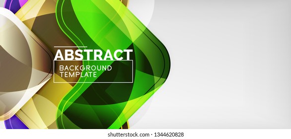 Light effects glossy arrows background, vector illustration