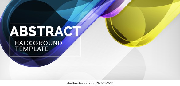 Light effects glossy arrows background, vector illustration