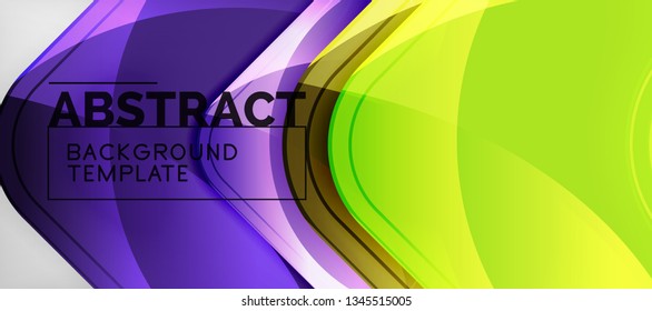 Light effects glossy arrows background, vector illustration