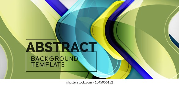 Light effects glossy arrows background, vector illustration