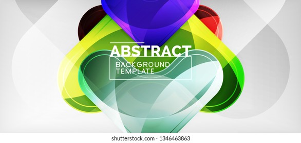 Light effects glossy arrows background, vector illustration