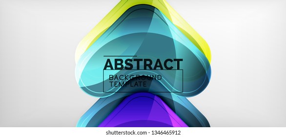Light effects glossy arrows background, vector illustration