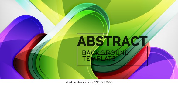 Light effects glossy arrows background, vector illustration
