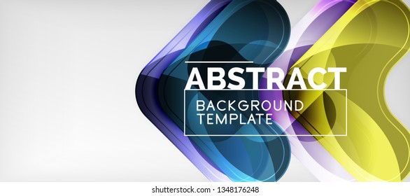 Light effects glossy arrows background, vector illustration