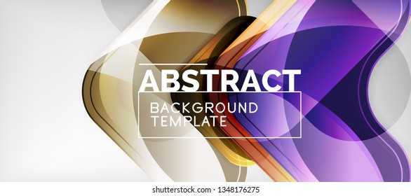 Light effects glossy arrows background, vector illustration