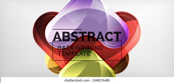 Light effects glossy arrows background, vector illustration