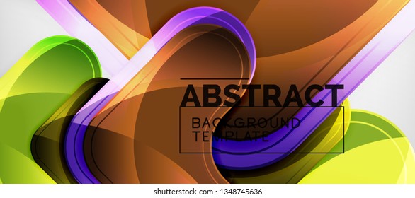 Light effects glossy arrows background, vector illustration