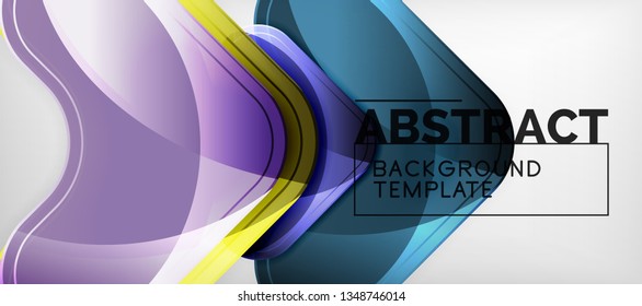 Light effects glossy arrows background, vector illustration