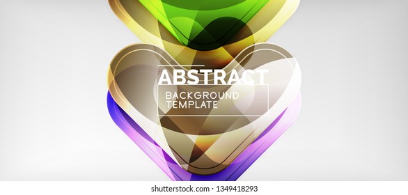 Light effects glossy arrows background, vector illustration