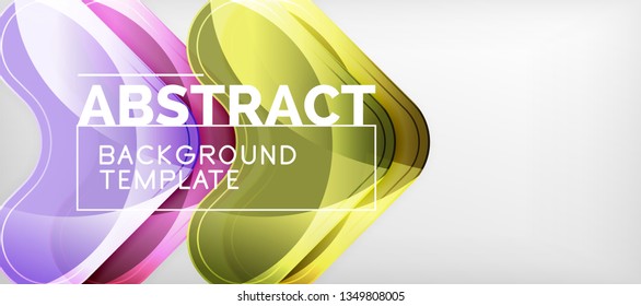 Light effects glossy arrows background, vector illustration