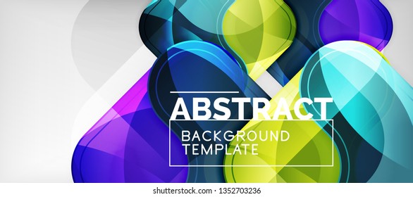 Light effects glossy arrows background, vector illustration