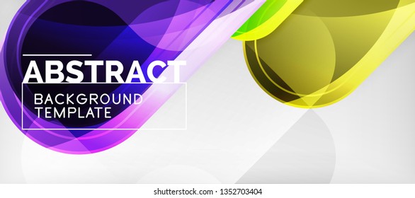 Light effects glossy arrows background, vector illustration