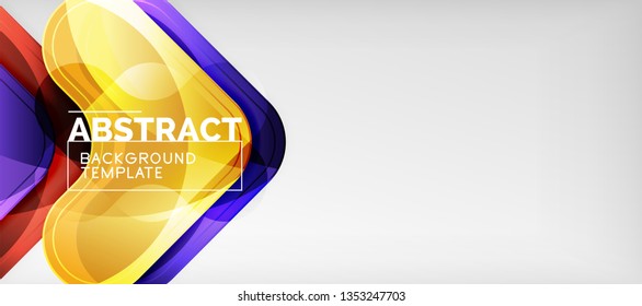 Light effects glossy arrows background, vector illustration