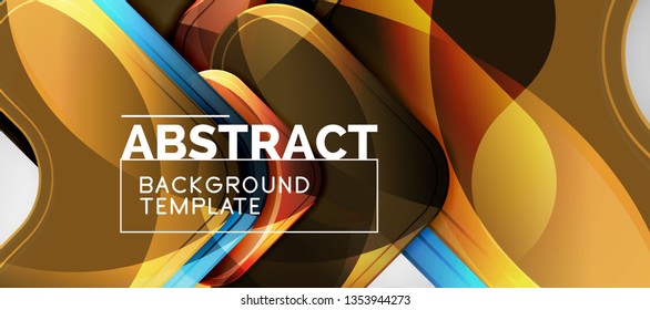 Light effects glossy arrows background, vector illustration