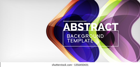 Light effects glossy arrows background, vector illustration