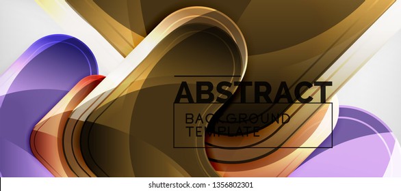 Light effects glossy arrows background, vector illustration