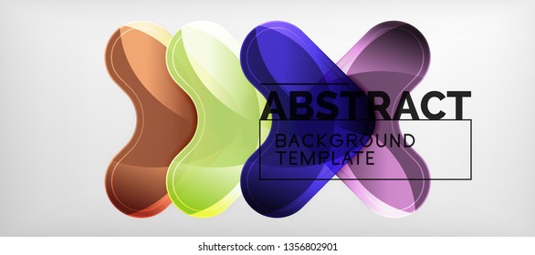 Light effects glossy arrows background, vector illustration