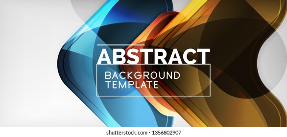 Light effects glossy arrows background, vector illustration