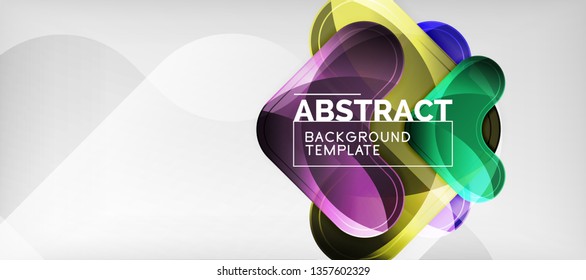 Light effects glossy arrows background, vector illustration