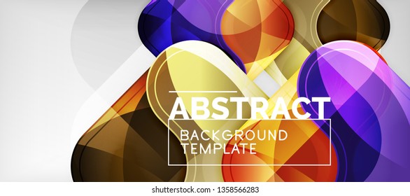 Light effects glossy arrows background, vector illustration