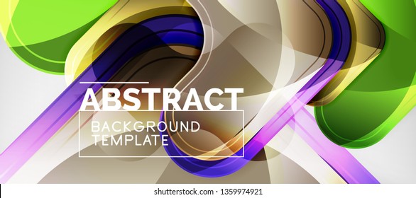 Light effects glossy arrows background, vector illustration