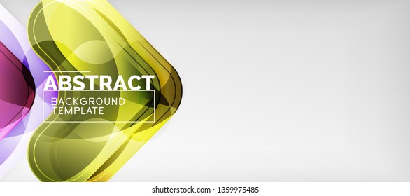 Light effects glossy arrows background, vector illustration