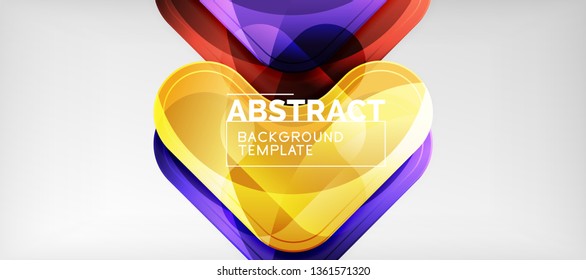 Light effects glossy arrows background, vector illustration