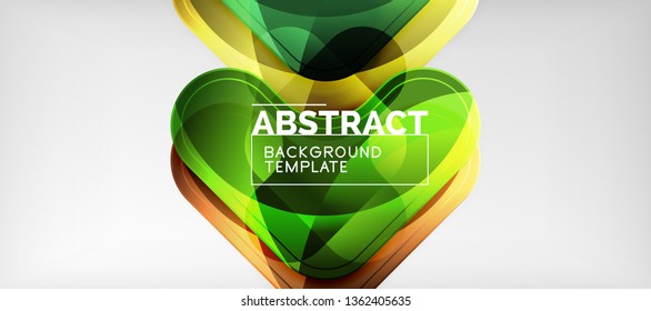 Light effects glossy arrows background, vector illustration