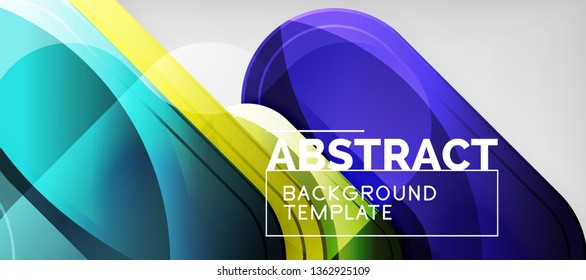 Light effects glossy arrows background, vector illustration