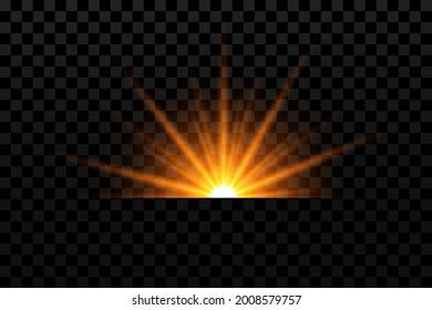 Efecto luminoso, estrellas doradas, bokeh, partículas brillantes.
