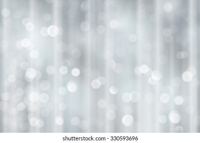 Light Effects And Sparkling Out Of Focus Lights For A Magical Abstract Silver Backdrop For The Festive Christmas, Holiday Season To Come.