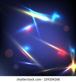 Efectos de luz. Ilustración vectorial para su obra de arte, volantes de fiesta, afiches.