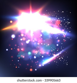 Light Effects. Vector illustration for your artwork, party flyers, posters.