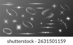 Light effects.Wind glare, explosions, shine, dust, lines, solar flares, sparks, sequins, stars, curved curls. Glow special effect of light