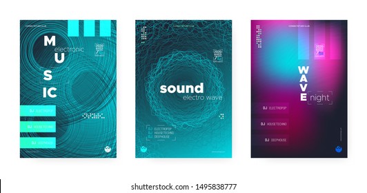 Light Electro Music. Electronic Festival Background. Futuristic Dj Flyer. Wave Stripes. Fluorescent Music Concept. Glitch Electronic Motion Background. Dj Beats. Night Club. Music Concept.