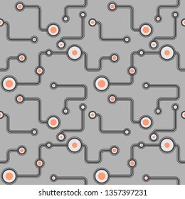 Light elegant abstract hand-drawn sketch. Vector circuit pattern for textile, prints, wallpaper, wrapping paper, web decor etc.