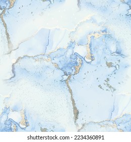 Fondo Elegante Claro. Pintura de arte azul. Textura de acuarela de cobre. Lienzo de tinta de vectores blancos. Mármol de tinta de alcohol dorado. Fondo De Mármol De Foil. Acuarela sin foco de aceite. Pintura de tinta abstracta moderna