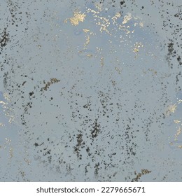 Light Elegant Watercolor. Foil Ink Paint. Gold Watercolor Marble. Blue Marble Watercolor. Luxury Alcohol Ink Canvas. Blue Oriental Background. Metal Vector Ink Glitter. Modern Abstract Art Template