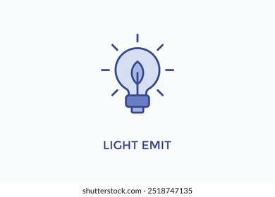 Light Emit Vector Icon Or Logo Illustration