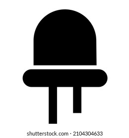 Light emiting diode LED, Vector icon symbol illustration