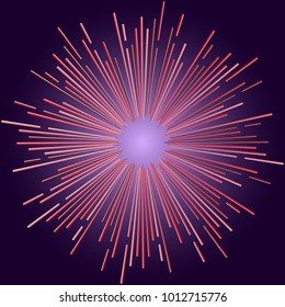 Light emitted from the center