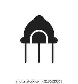 Diseño de iconos de diodo emisor de luz. ilustración vectorial