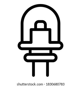 Leuchtdiodensymbol. Rahmenleuchte mit Leuchtdioden, Vektorsymbol für Webdesign einzeln auf weißem Hintergrund