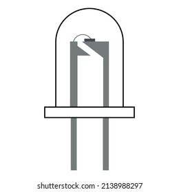 símbolo eléctrico de diodo emisor de luz (LED)
