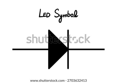 Light Emitting Diode LED symbol, a crucial electronic component diagram for circuits and engineering projects