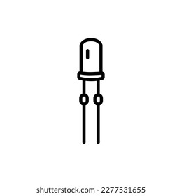 Light Emitting Diodes LED black line icon. Pictogram for web page, mobile app, promo.